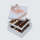 Get well soon stain taupe design 2-layer chocolate hard box