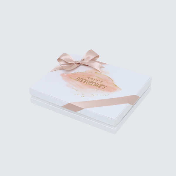 Happy anniversary stained designed 20P chocolate hard box