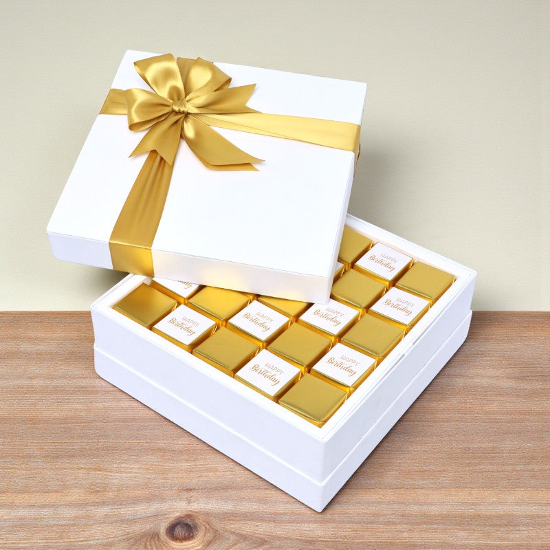 Happy birthday gold designed chocolate hard box