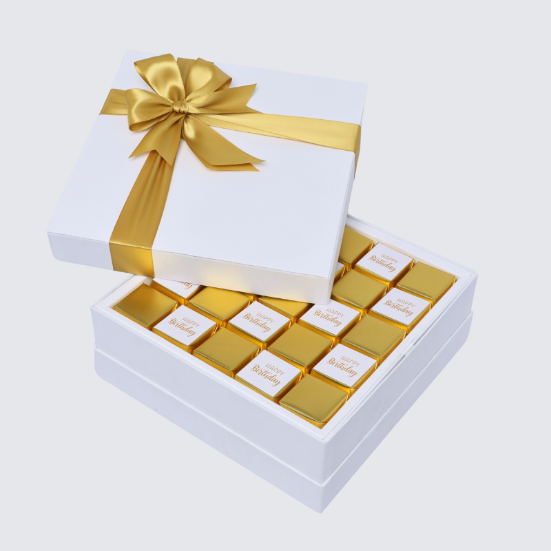 Happy birthday gold designed premium chocolate hard box