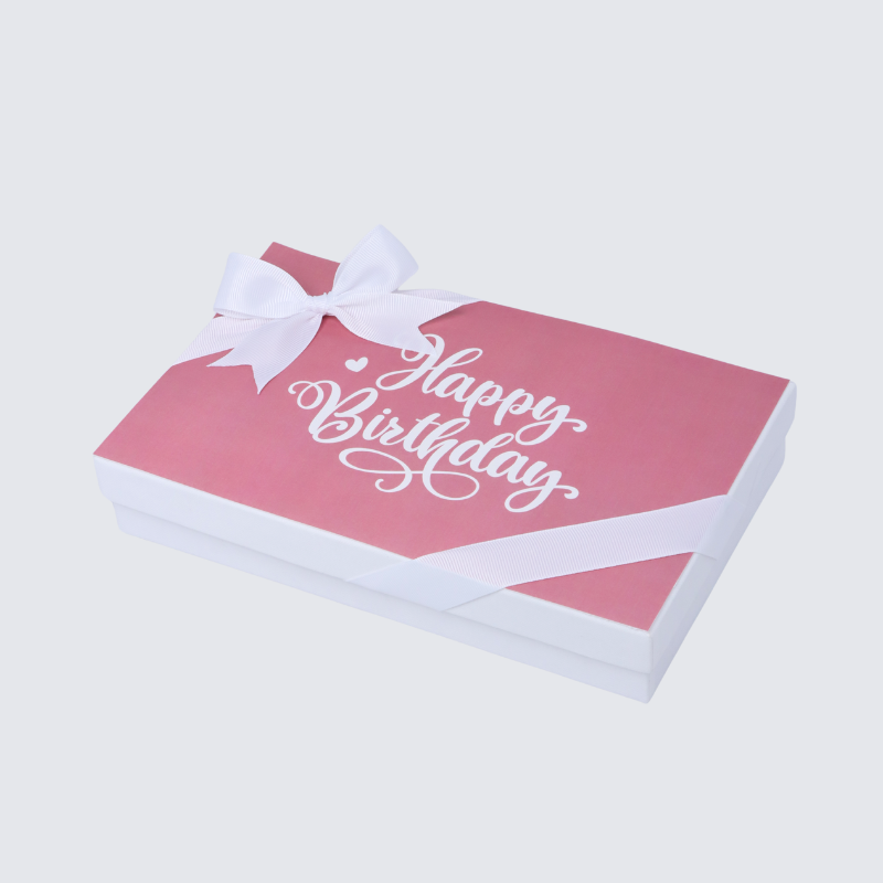 "Happy birthday" pink designed 15-piece chocolate hard box