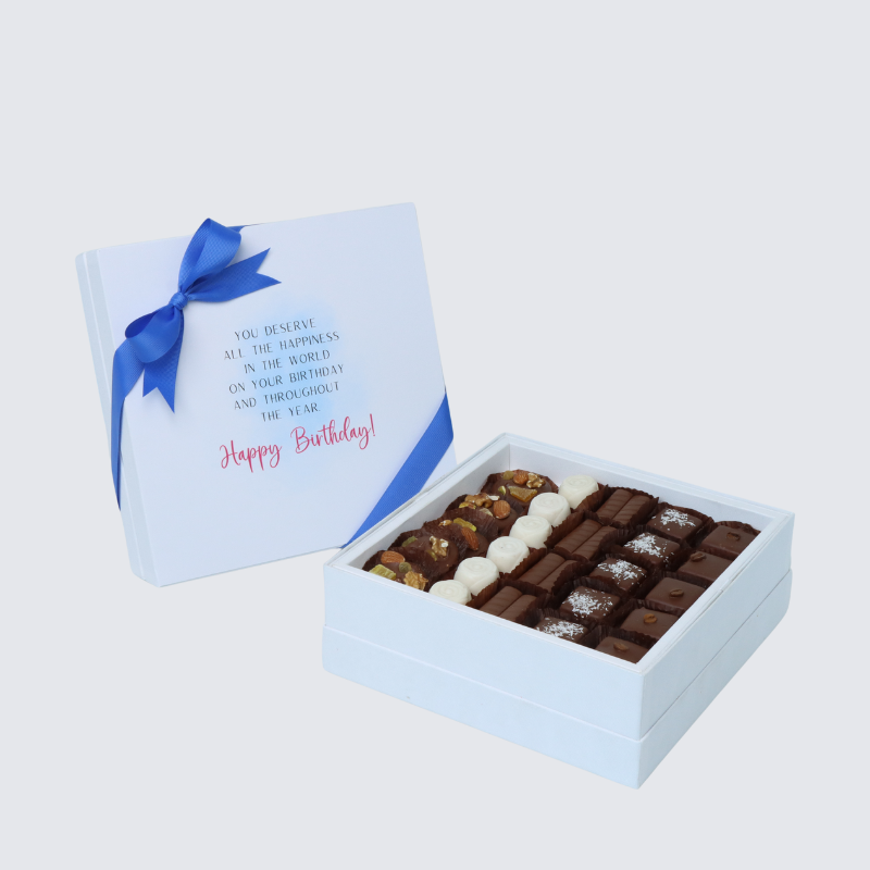 BIRTHDAY YOU DESERVE HAPPINESS 25-PIECE CHOCOLATE HARD BOX