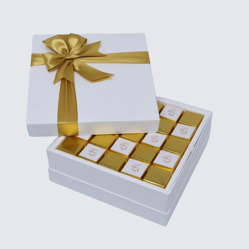 Happy father's day gold designed premium chocolate hard box