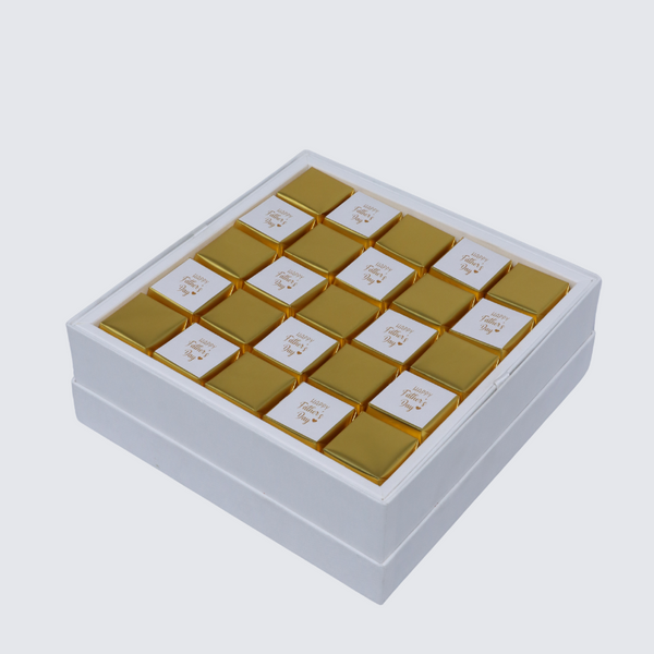 Happy father's day classic gold designed premium chocolate hard box