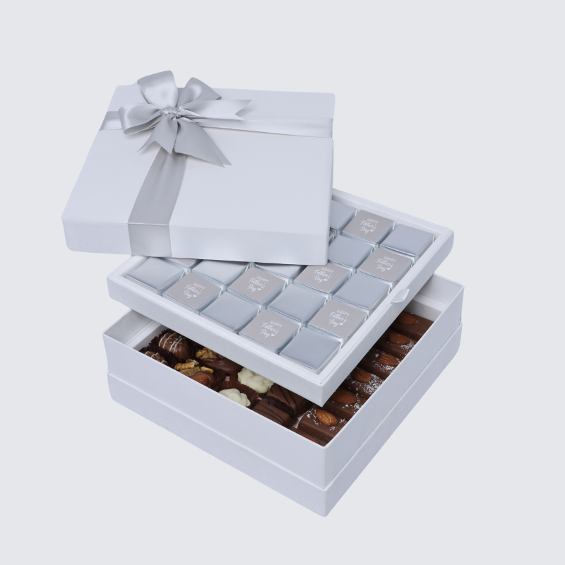 Happy father's day classic 2-layer chocolate hard box