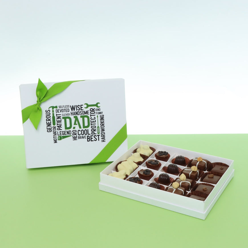 Father's day multi text 20-piece chocolate hard box