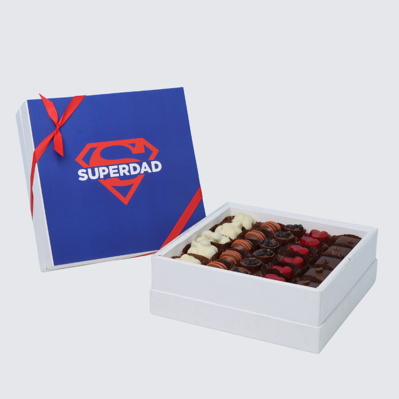 "Superdad" father's day 25 - piece chocolate hard box