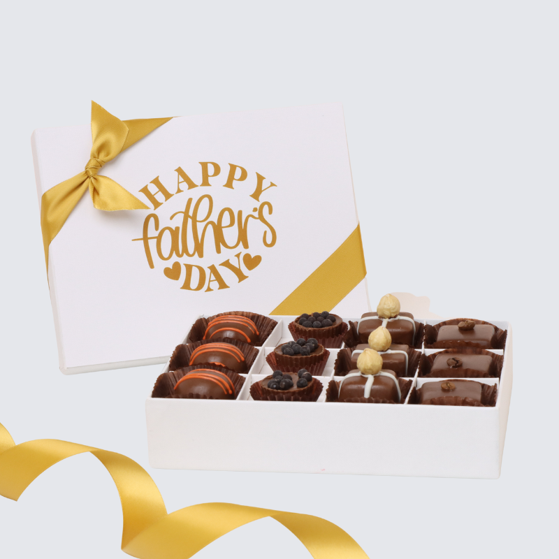 Father's day 12-piece premium chocolate hard box