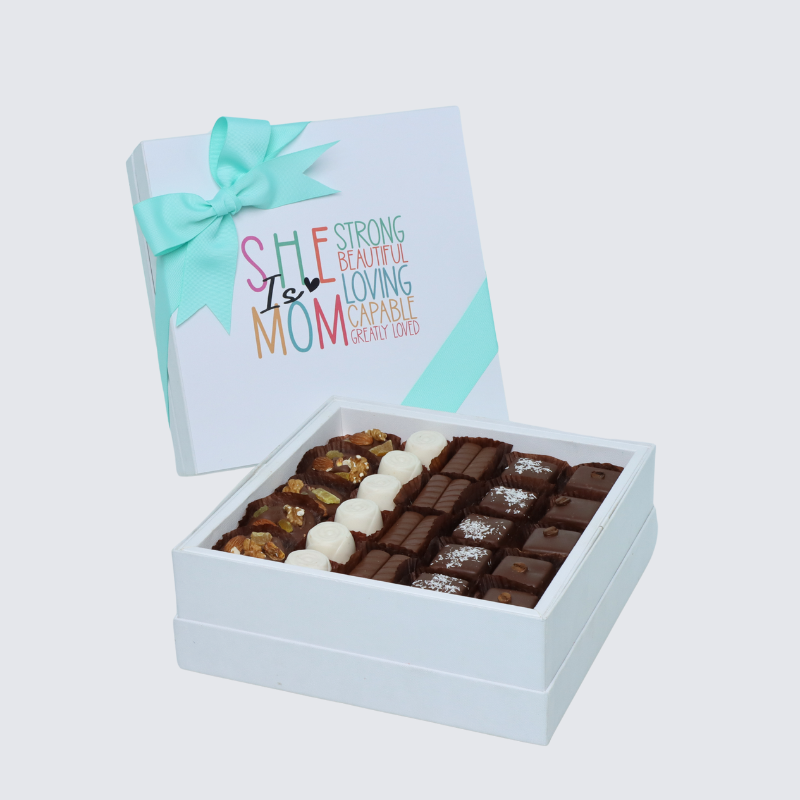 "She is mom" designed premium (500 grams) chocolate hard box