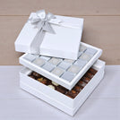 "Happy mother's day" classic silver 2-layer chocolate hard box
