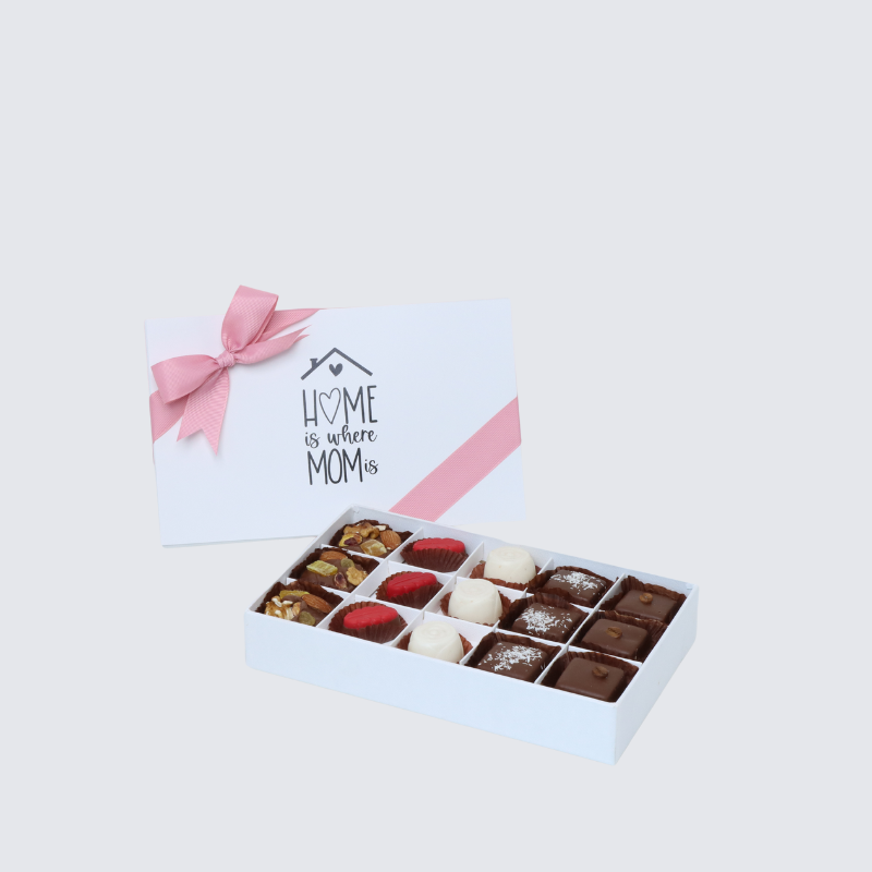 "Mother's day" home designed 20-piece chocolate hard box