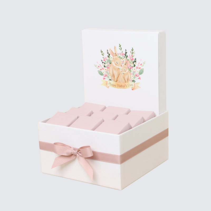 Mother's day rabbit designed chocolate small hamper