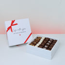 Love message "life with you" designed premium chocolate one layer hard box