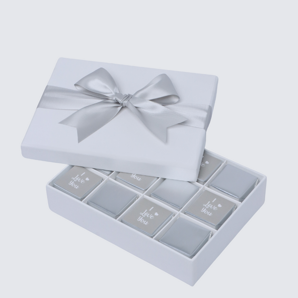 "I love you" classic 12-piece premium chocolate hard box