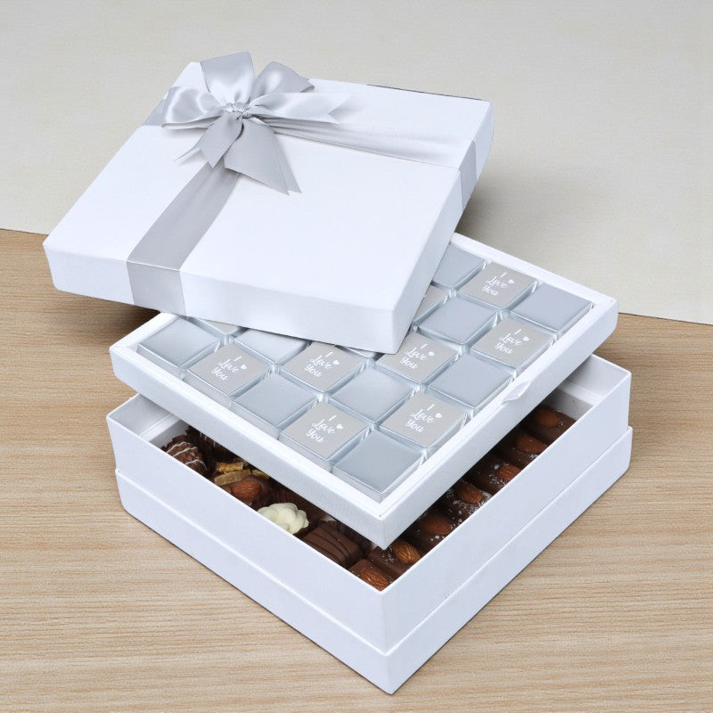 "I love you" classic 2-layer premium chocolate hard box