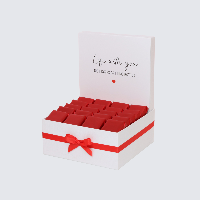 LOVE MESSAGE "LIFE WITH YOU" DESIGNED CHOCOLATE MEDIUM HAMPER