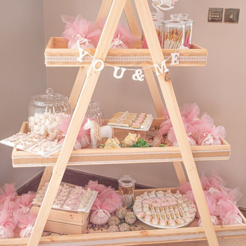 Baby girl rustic dessert table