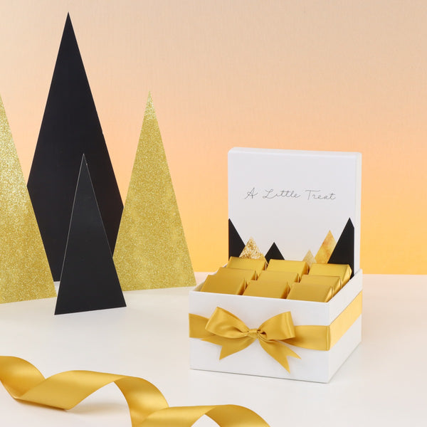 "A little treat" modern geometric designed premium chocolate small hamper