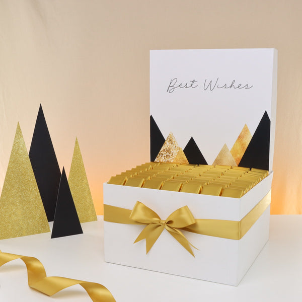 Best wishes geometric designed chocolate extra large hamper