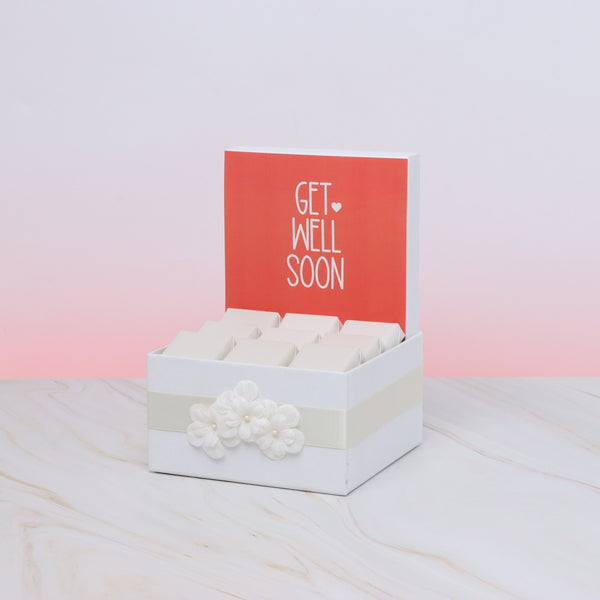 Get well soon flower decorated premium chocolate small hamper