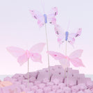 Butterfly decorated chocolate large leather tray