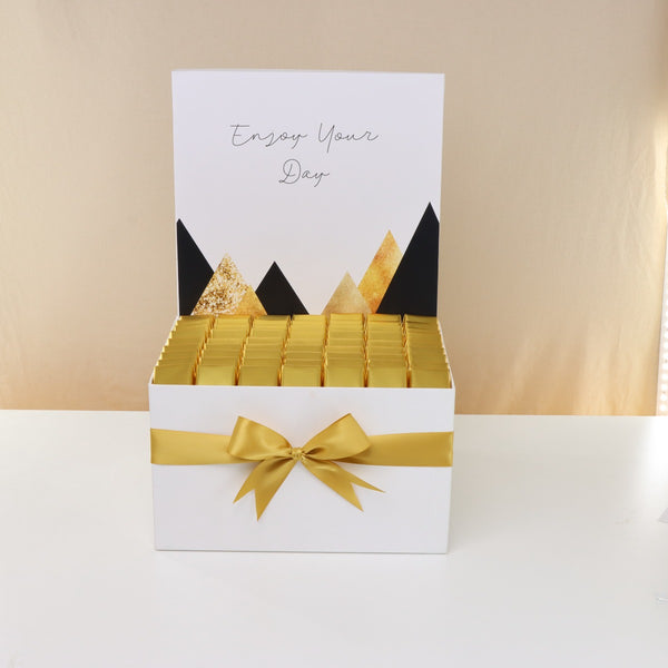 Enjoy your day geometric designed premium chocolate extra large hamper