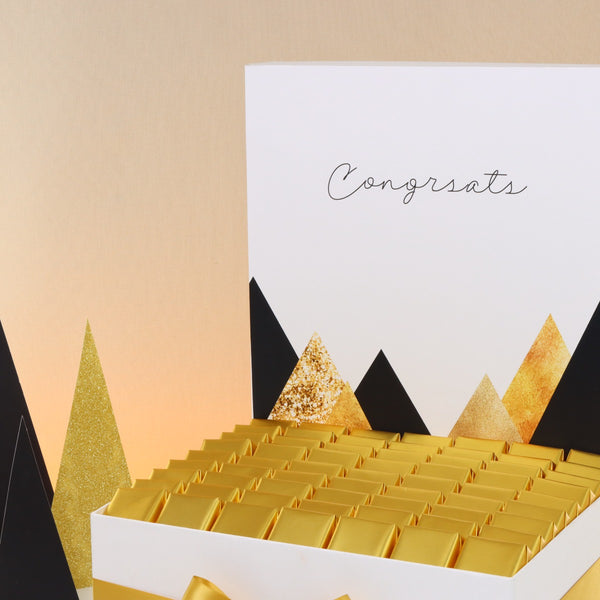 Congrats geometric designed chocolate extra large hamper