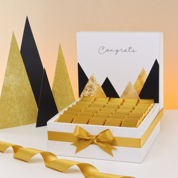 Congrats geometric designed premium chocolate large hamper