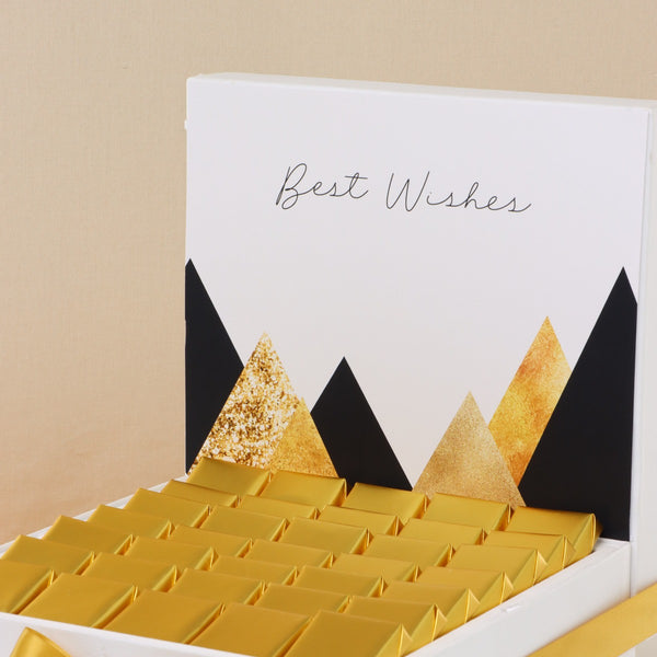 Best wishes geometric designed premium chocolate large hamper