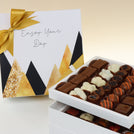 Enjoy your day geometric designed 2-layer premium chocolate hard box