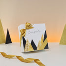 Congrats geometric designed 25- piece chocolate hard box