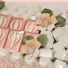 Baby girl luxury vintage decorated chocolate large leather tray