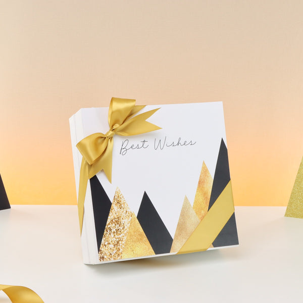 Best wishes geometric designed chocolate hard box