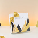 Best wishes geometric designed 2-layer chocolate hard box