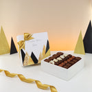 Enjoy your day geometric designed premium chocolate one layer hard box