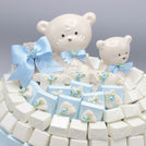 Luxury baby boy decorated chocolate crochet basket