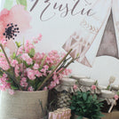 Rustic tribal baby girl decorated chocolate wood stand