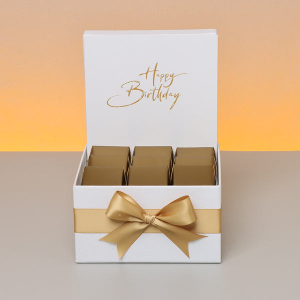 "Happy birthday" minimalist designed premium chocolate small hamper