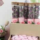 Rustic tribal baby girl decorated chocolate wood stand