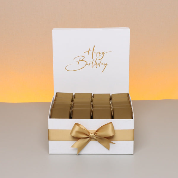"Happy birthday" minimalist designed premium chocolate medium hamper