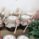 Rustic tribal baby girl decorated chocolate wood stand