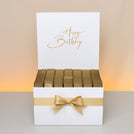 "Happy birthday" minimalist designed premium chocolate extra large hamper