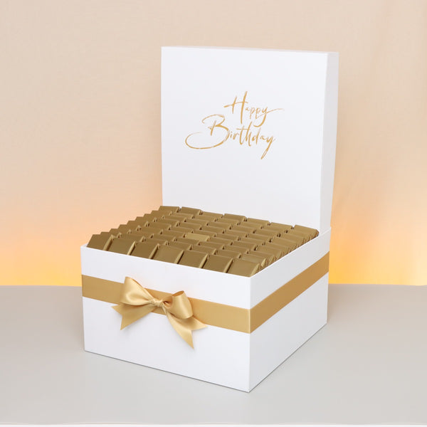 "Happy birthday" minimalist designed premium chocolate extra large hamper
