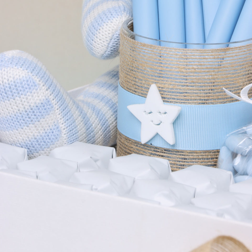 Baby boy teddy decorated chocolate extra large hamper