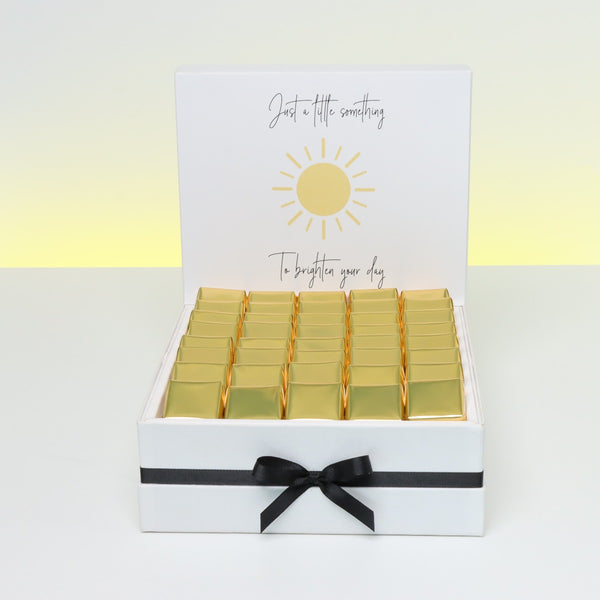 "Brighten your day" sun streak designed premium chocolate large hamper