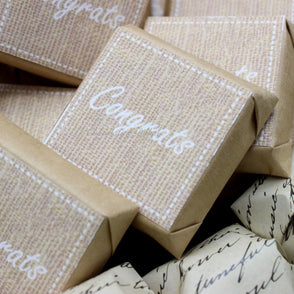 Rustic congrats designed premium choc...