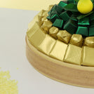 Happy father's day lemon decorated chocolate leather round tray