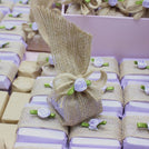 Jute ribbon decorated loose chocolate