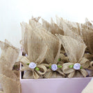 Jute ribbon decorated loose chocolate
