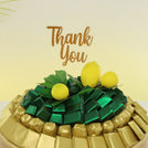 Thank you lemon decorated premium chocolate leather round tray